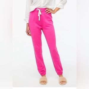 J. Crew Cotton Terry Jogger - size XL - color  neon flamingo pink - NWT